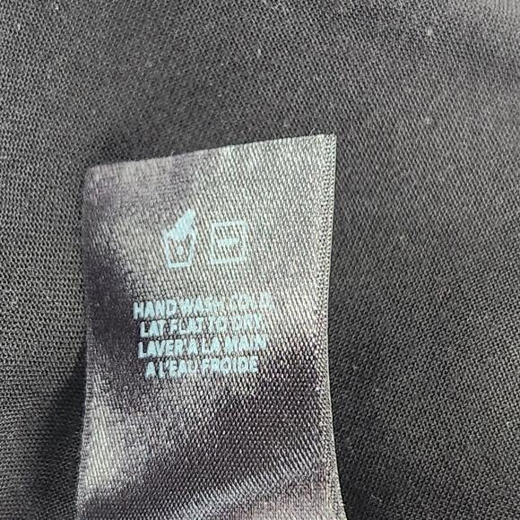 Amadi Rossi Anthropologie Ruffle Mini Tunic Dress Size S Black Long Sleeve Boho - Picture 6 of 10